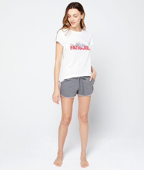 Camiseta estampado perro crudo.