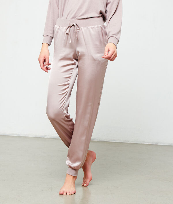 Pantalón de satén liso Pantalón de satén liso