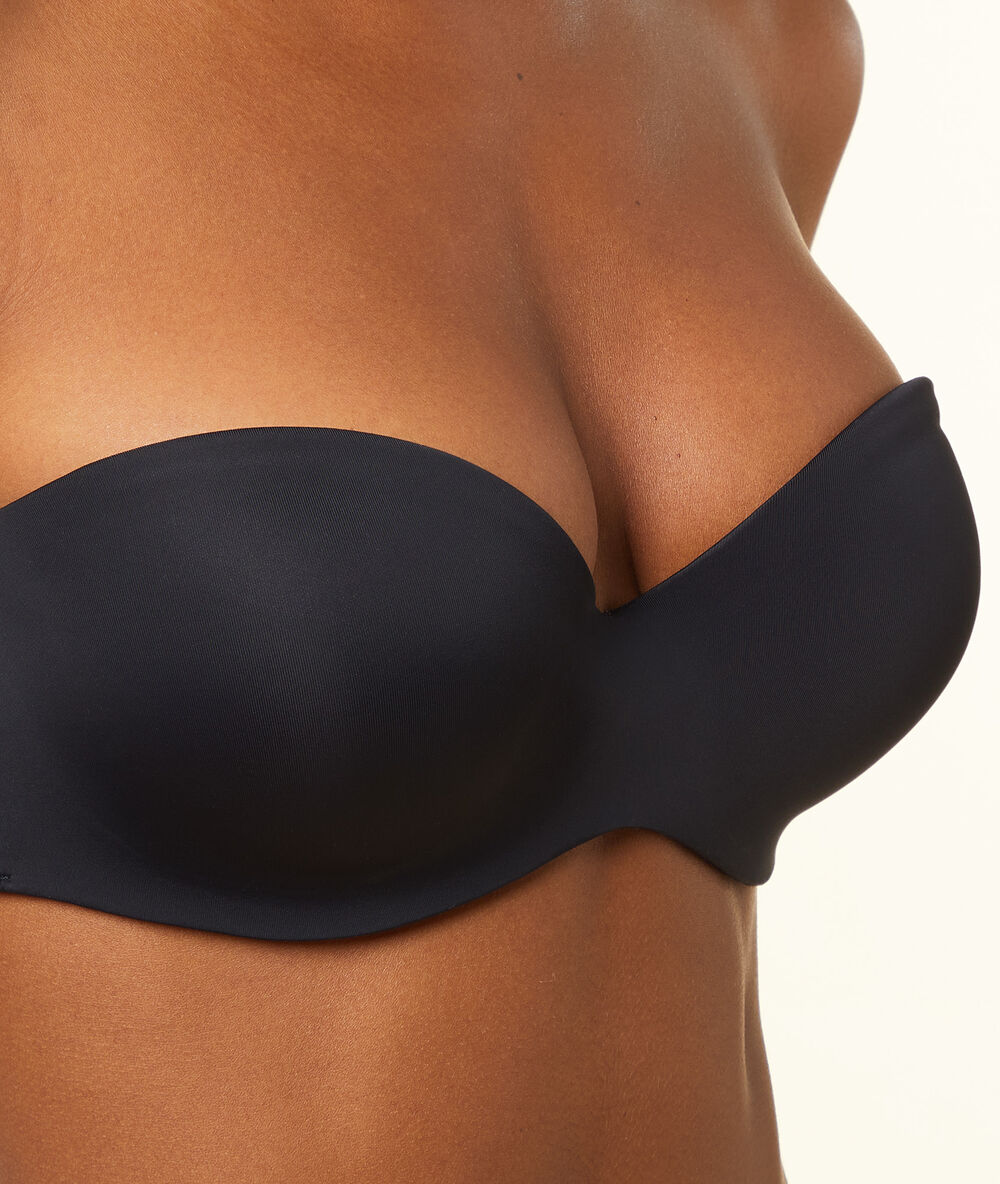 Sujetador push up tirantes extraíbles. copa a-b negro.
