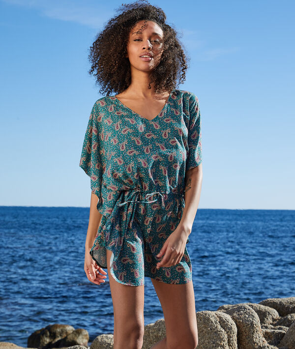 Túnica de playa estampada Túnica de playa estampada;${refinementColor}