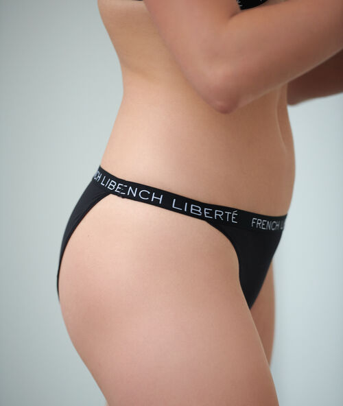 Culotte en microfibre "french liberté" noir.