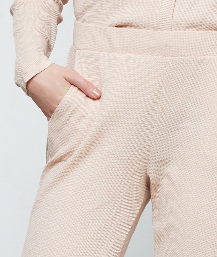 `pantalón de algodón rosa.