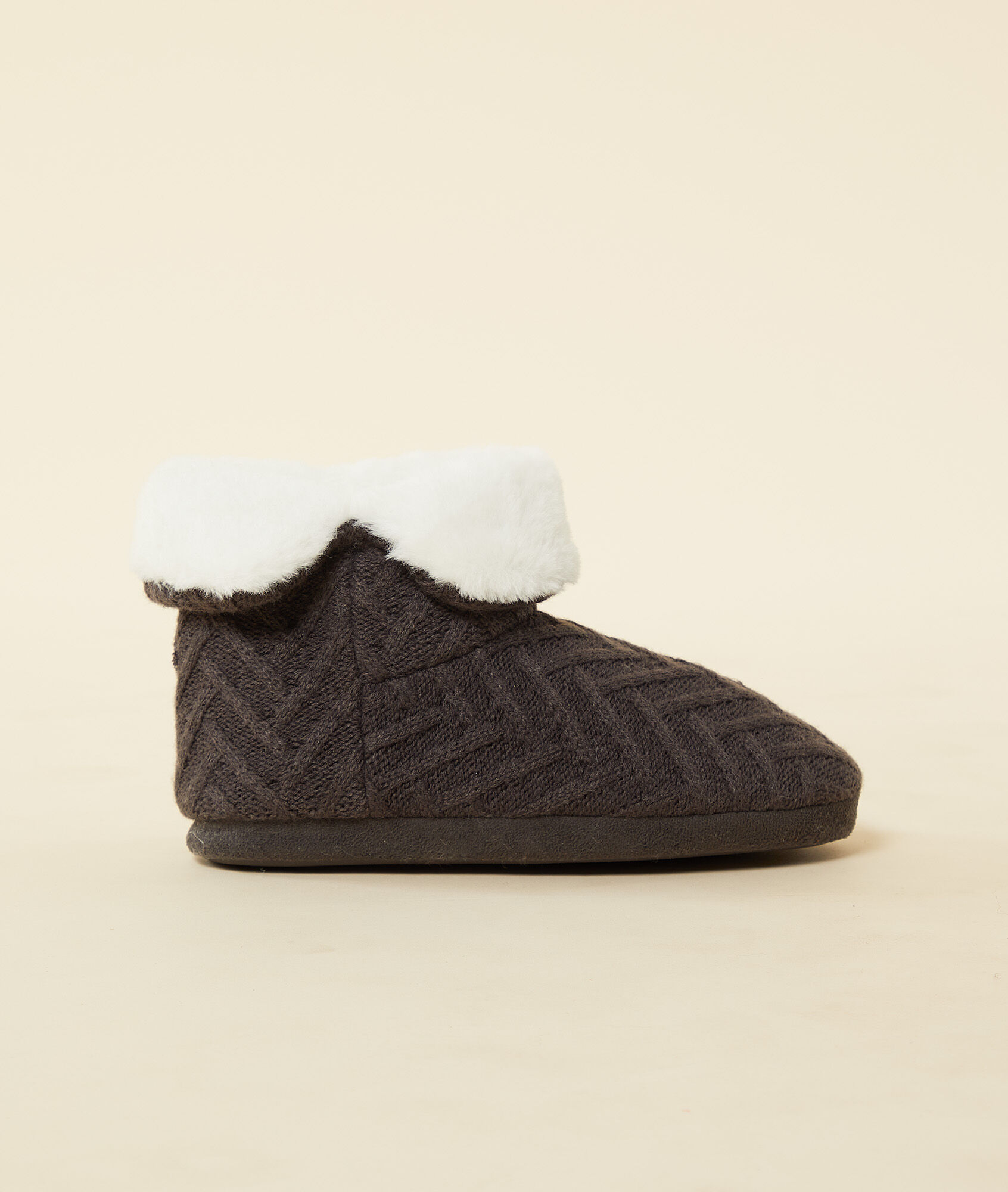 Zapatillas tipo botines, forro interior - NOELE - ANTHRACITE - ETAM