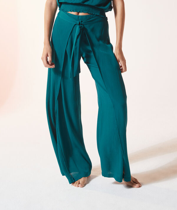 Pantalón con lazada Pantalón con lazada;${refinementColor}