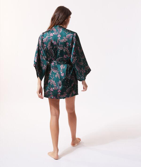 Bata tipo kimono estampada Bata tipo kimono estampada;${refinementColor}