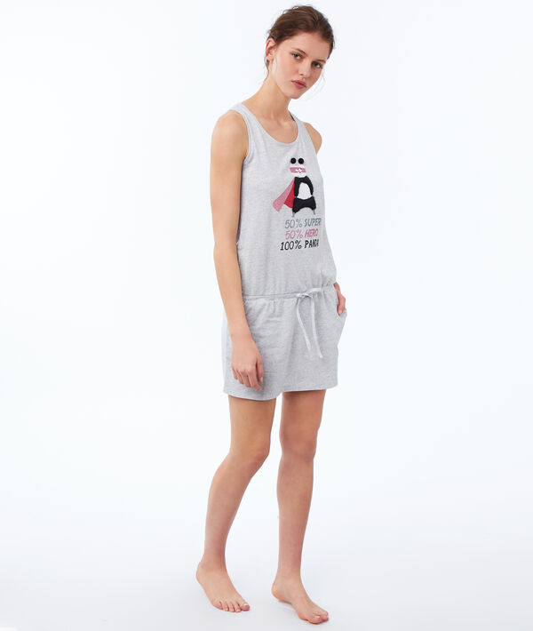 Camisón sin mangas estampado oso panda Camisón sin mangas estampado oso panda