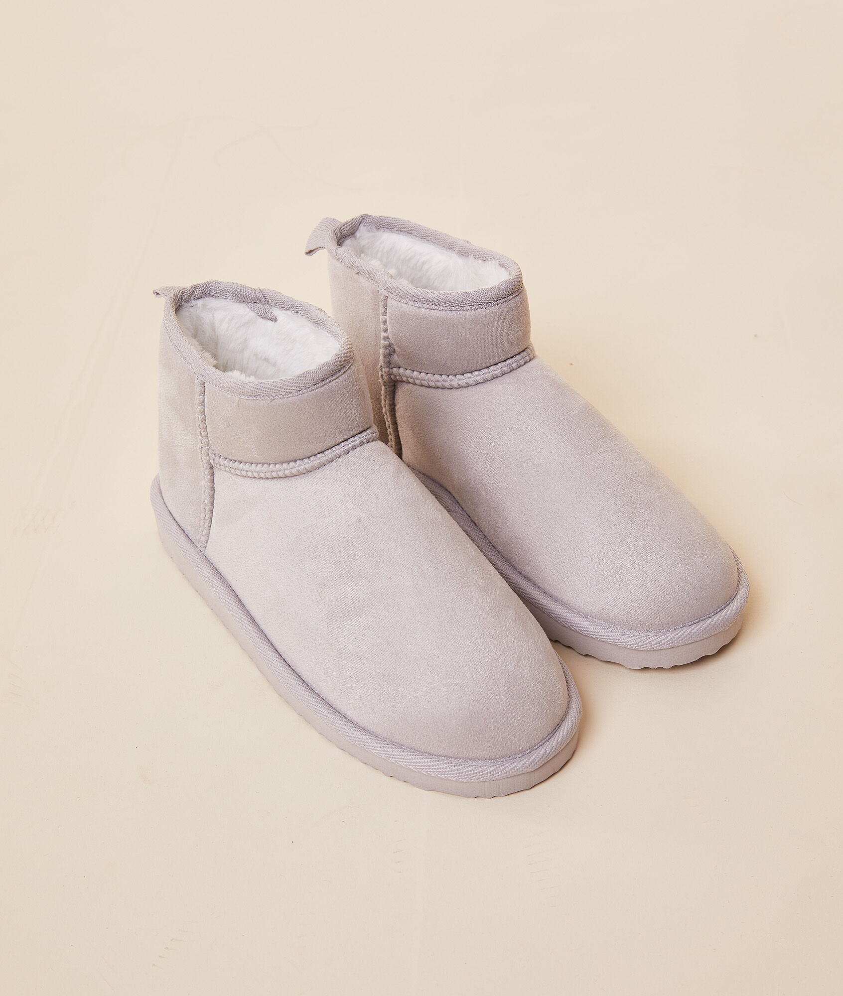 Zapatillas tipo botines, forro interior - CHESTNUT - GRIS - ETAM