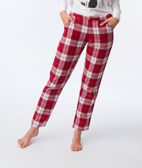 Pijama 3 piezas motivos navideños rosa.