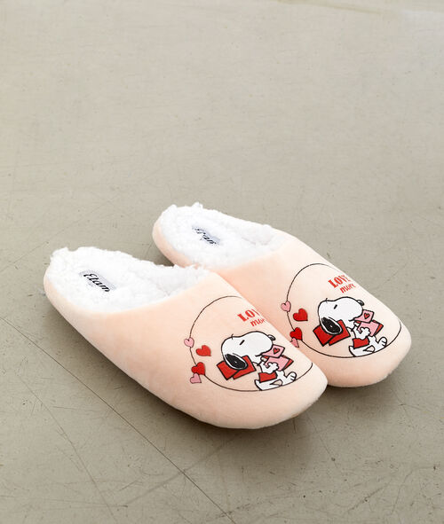 Zapatillas destalonadas con forro Snoppy Zapatillas destalonadas con forro Snoppy
