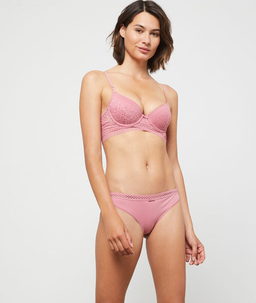 Braguita dos texturas rosa.