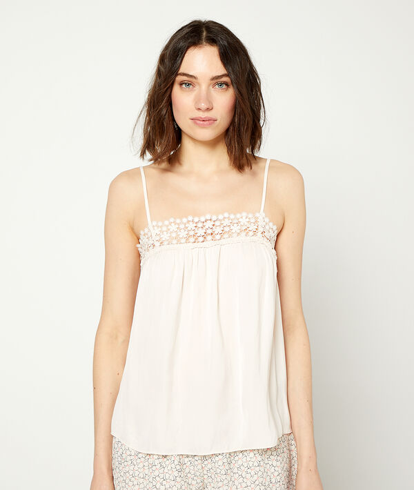Top de encaje floral Top de encaje floral;${refinementColor}