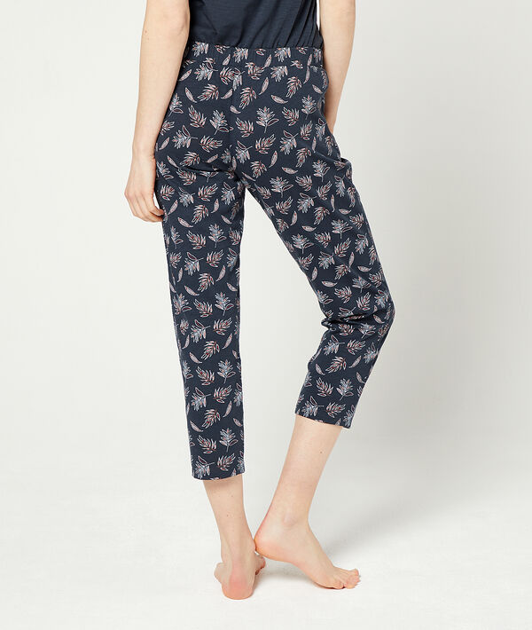 Pantalón 7/8 estampado hojas Pantalón 7/8 estampado hojas;${refinementColor}