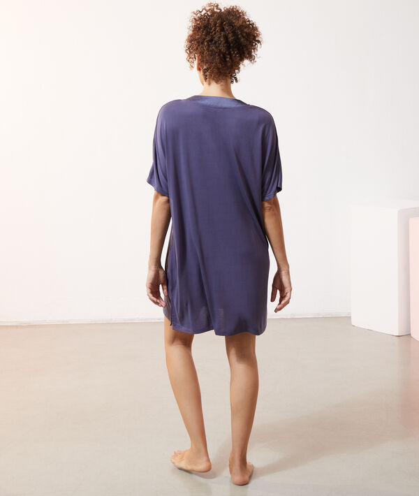 Chemise de nuit col satiné Chemise de nuit col satiné;${refinementColor}