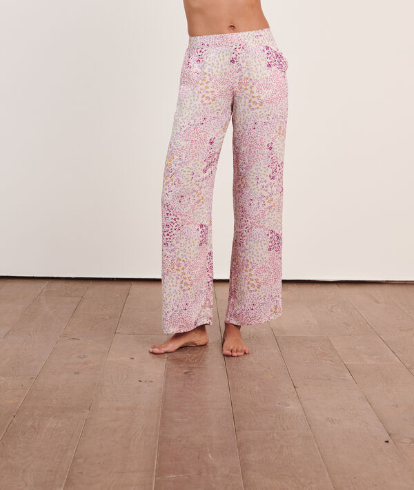 Pantalón de satén estampado Pantalón de satén estampado;${refinementColor}
