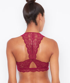 Top de encaje burdeos.