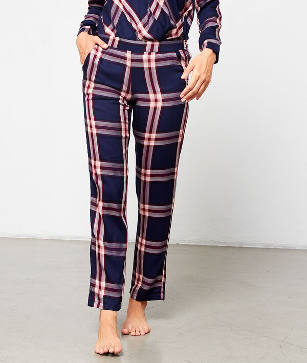Pantalón estampado de cuadros Pantalón estampado de cuadros