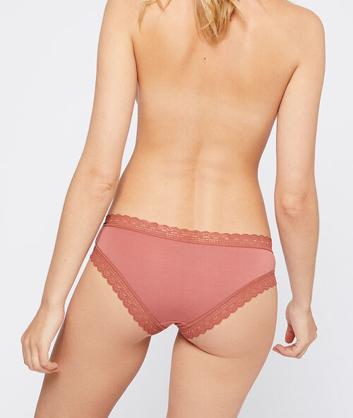 Culote de modal y encaje henna.