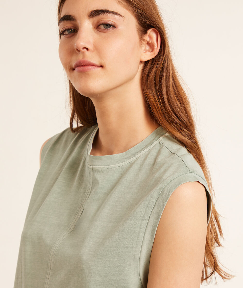 Camisón manga corta celadón.