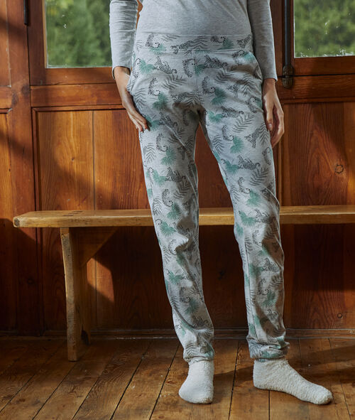 Pantalón de algodón estampado tigres Pantalón de algodón estampado tigres