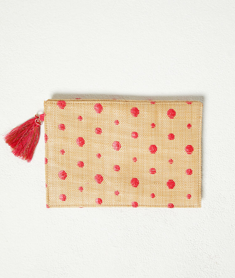 Cartera estampado de lunares rosa.