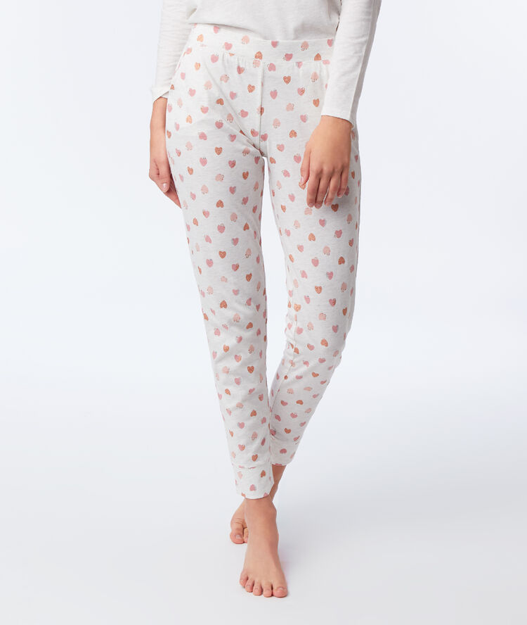 Pijama tres piezas 'love' rosa.