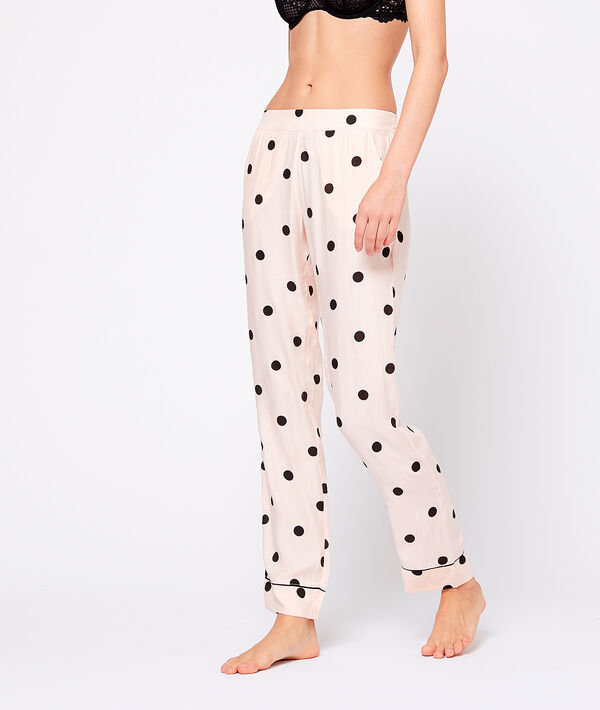 Pantalón pijama estampado de lunares Pantalón pijama estampado de lunares