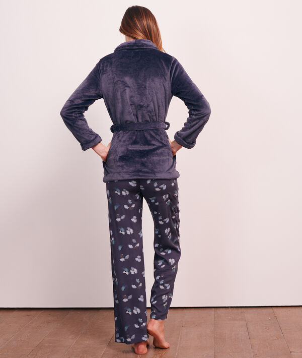 Pijama 3 piezas estampado, chaqueta forro polar Pijama 3 piezas estampado, chaqueta forro polar;${refinementColor}