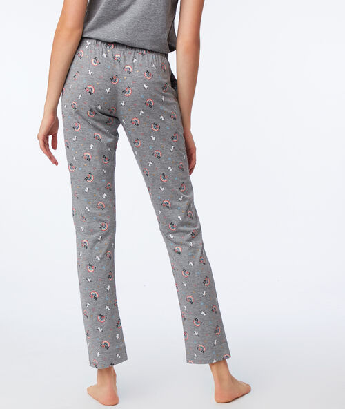 Pantalón estampado antracita.