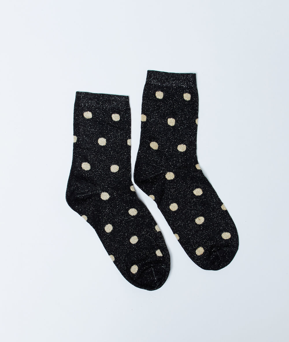 Calcetines de lunares noir.