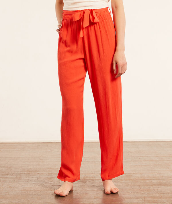 Pantalón pijama con lazada Pantalón pijama con lazada;${refinementColor}