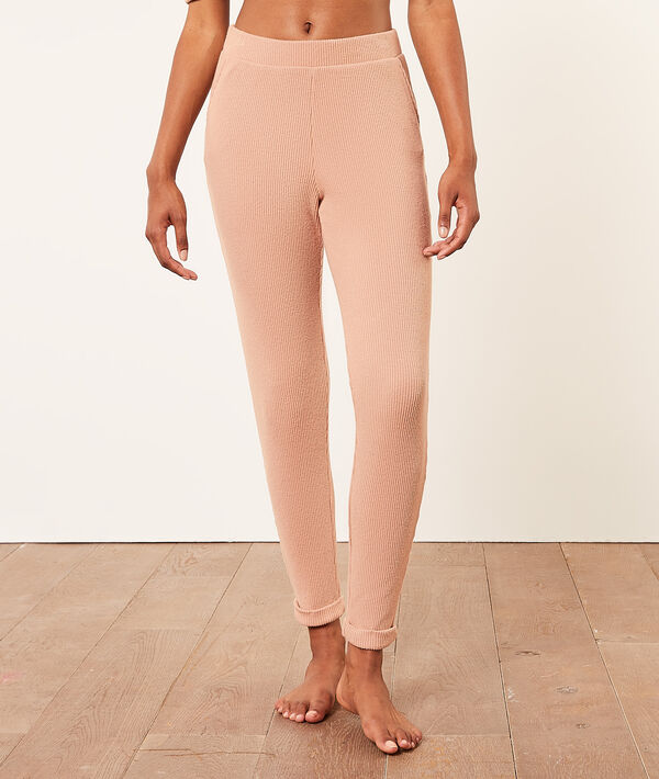 Pantalón jogger, tejido canalé Pantalón jogger, tejido canalé;${refinementColor}