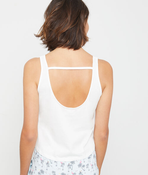 Crop top con mensaje estampado Crop top con mensaje estampado
