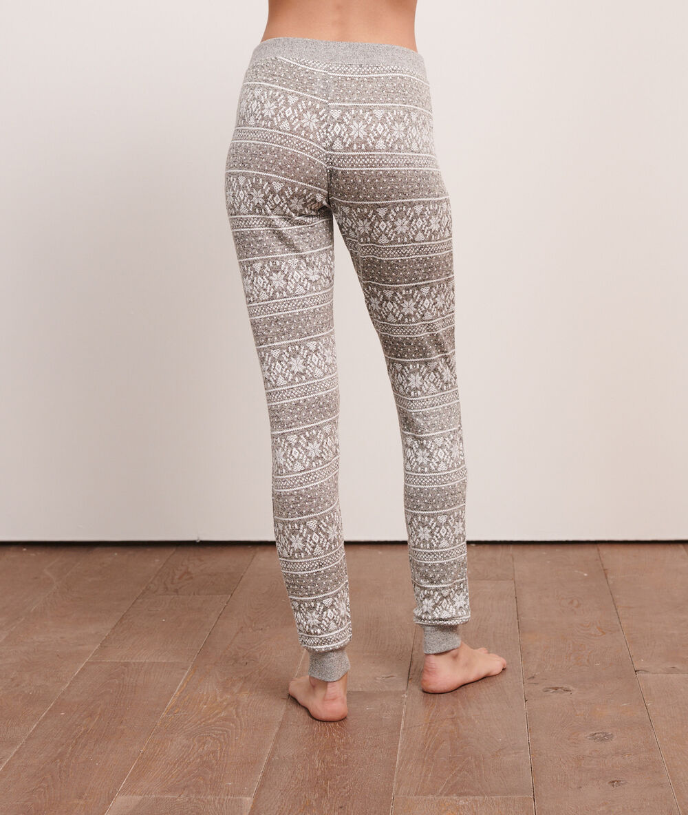 Pantalón estampado c.gris.