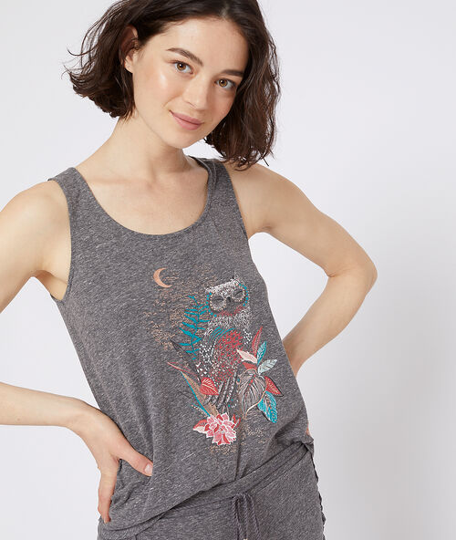 Top sin mangas b&uacute;ho antracita.