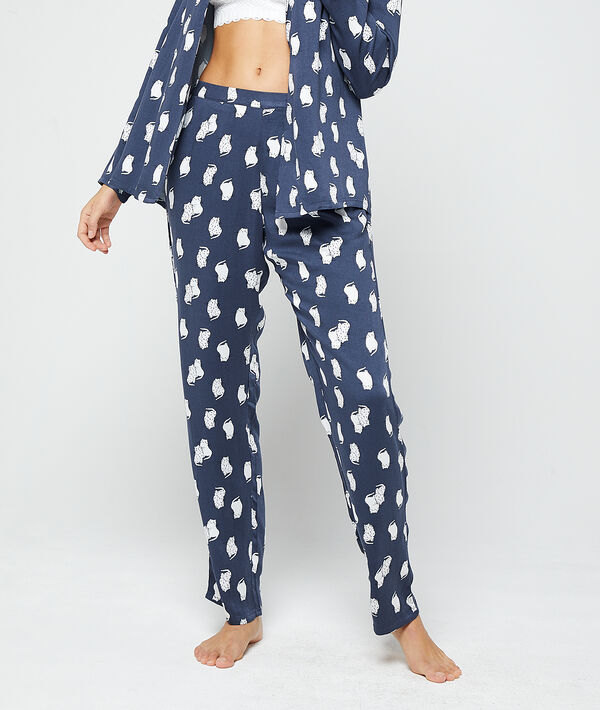 Pantalón pijama estampado gatos Pantalón pijama estampado gatos