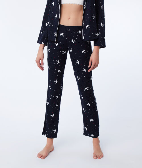 Pantalón estampado pájaros Pantalón estampado pájaros