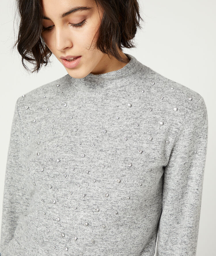 Top de punto con lentejuelas c.gris.