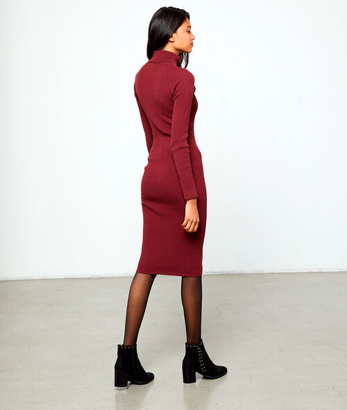 Vestido jersey de cuello alto Vestido jersey de cuello alto