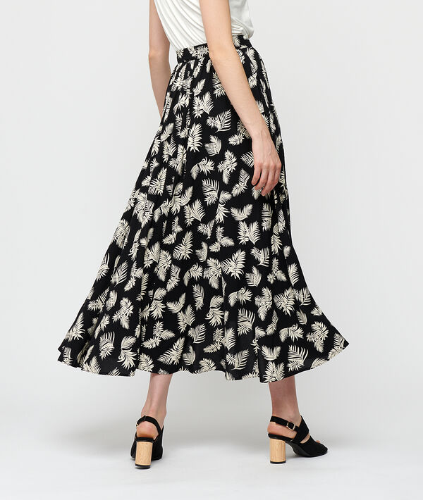 Falda larga estampado hojas Falda larga estampado hojas