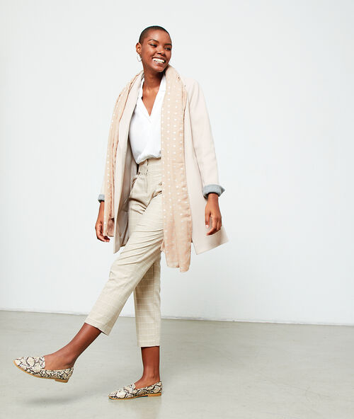 Pantalón alto de pinza c.beige.