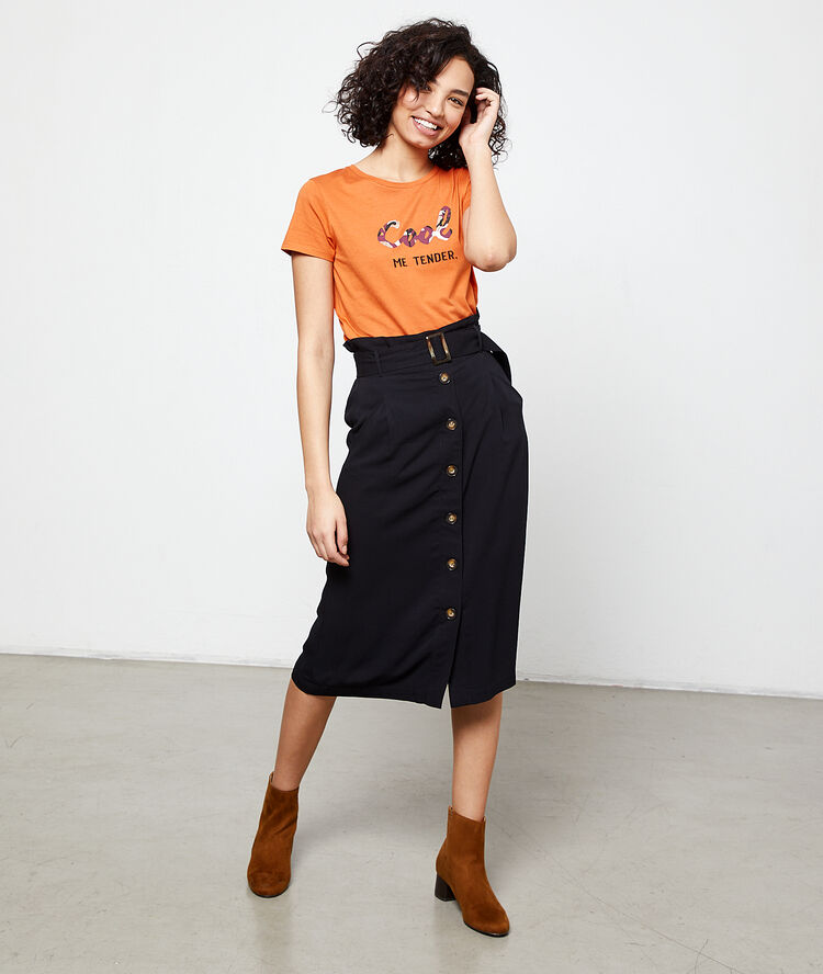 Camiseta ‘cool me tender’ naranja.