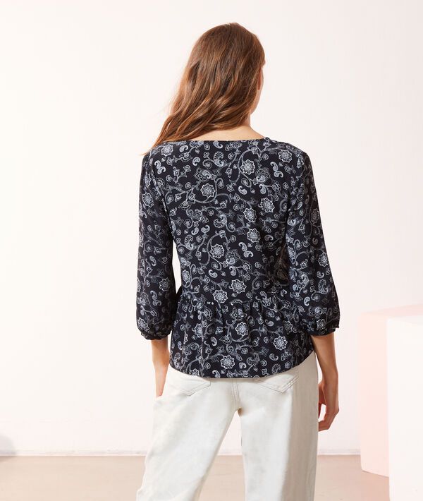 Blusa estampada con botones Blusa estampada con botones
