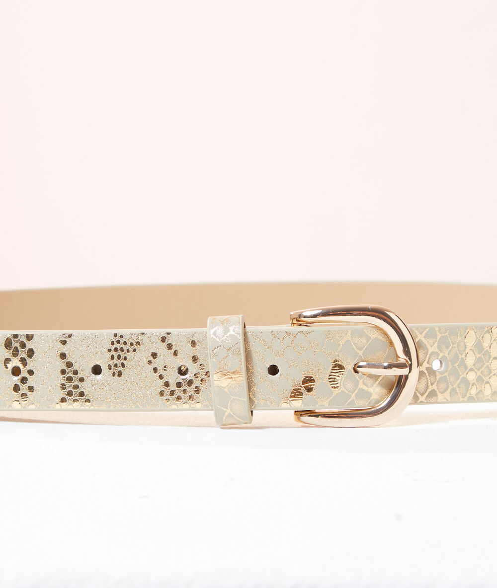 Ceinture à boucle dorée or.