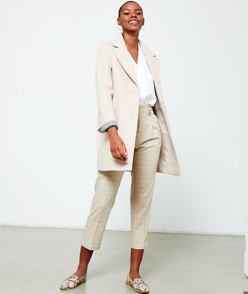Pantalón alto de pinza c.beige.