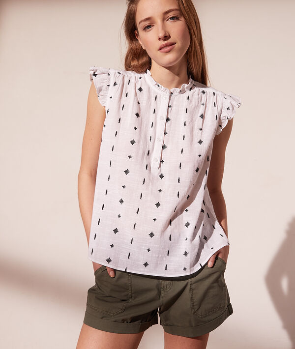 Camisa manga corta con volantes Camisa manga corta con volantes