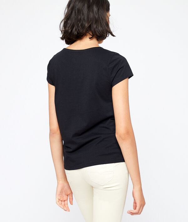 Camiseta cuello en V de algodón Camiseta cuello en V de algodón
