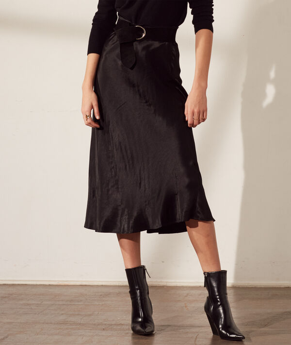 Falda midi satinada Falda midi satinada