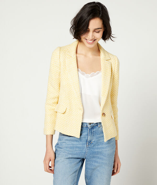 Americana entallada efecto tweed Americana entallada efecto tweed