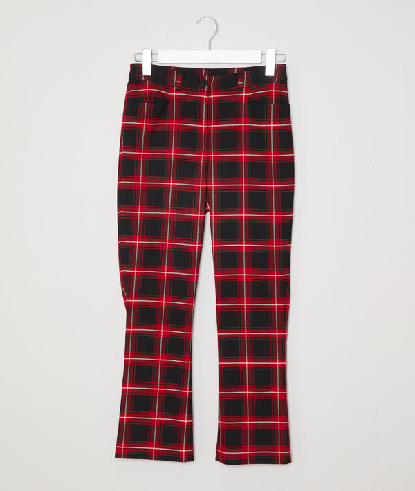 Pantalón ancho de cuadros Pantalón ancho de cuadros