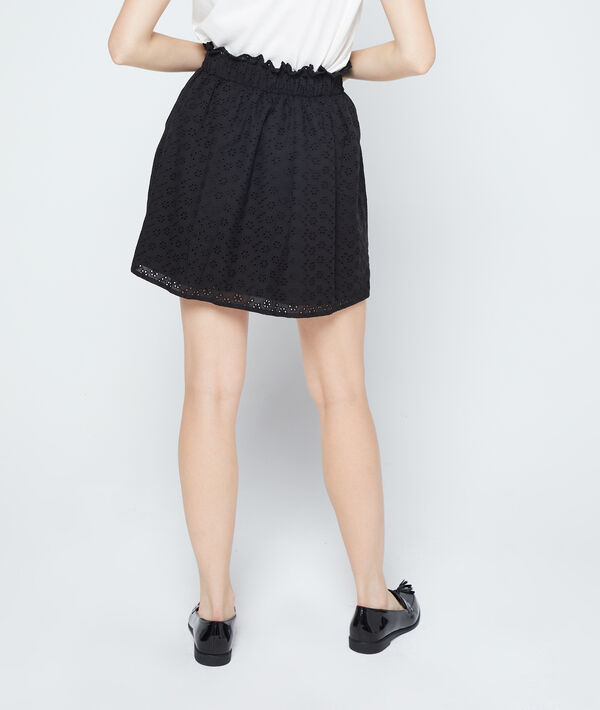 Falda con bordado inglés de algodón Falda con bordado inglés de algodón